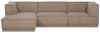 Ecksofa Chaiselongue Manu - Teddy-Stoff Taupe, Links Bild 2