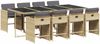 vidaXL 9-tlg. Garten-Essgruppe mit Kissen Beigemischung Poly Rattan 3277871 Bild 2