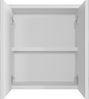 Badplaats Spiegelschrank Toledo 60 x 60 cm Weiß - Badezimmerschrank mit Spiegel und 2 Türen Bild 2