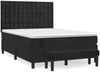 vidaXL Boxspringbett mit Matratze Schwarz 140x200 cm Samt 3138087 Bild 2