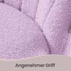 SONGMICS Schminkstuhl, Bürostuhl, Teddy-Fleece-Oberfläche, höhenverstellbar, kompaktes Design, lila Bild 4