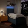 vidaXL Boxspringbett mit Matratze Blau 90x200 cm Stoff 3292670 Bild 5