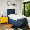 vidaXL Boxspringbett mit Matratze Blau 90x200 cm Stoff 3292670 Bild 4