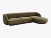 Micadoni 4-Sitzer Samtstoff Ecke rechts Sofa Miley | Bezug | Beinfarbe Black Plastic, Grün Bild 2