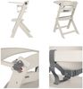 Kikka boo Kinderhochstuhl Nordy Holz Kinderstuhl Fußstütze verstellbarer Sitz beige Bild 4