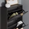 Schuhschrank Helge Schwarz 60 x 128.5 cm 3 Fächer Vicco Bild 4