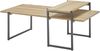 Couchtisch >Elliot< in Eiche, Metall schwarz - 118x48x64cm (BxHxT) Bild 2