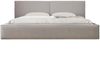MOEBLO Polsterbett aus Bouclé Bett 06 (Bezug: Boucle, Doppelbett mit Kopfstütze, Rahmenbettgestell, mit Bettkasten und Lattenrost), gepolstertes Kopfteil Bild 3