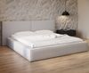 MOEBLO Polsterbett aus Bouclé Bett 06 (Bezug: Boucle, Doppelbett mit Kopfstütze, Rahmenbettgestell, mit Bettkasten und Lattenrost), gepolstertes Kopfteil Bild 5