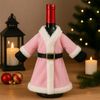 ABC Weinflaschenbezug, für Weihnachten, rot, Plüsch / Textil, 4 x 26 x 21 cm Bild 5