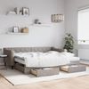 vidaXL Tagesbett Ausziehbar mit Schubladen Taupe 90x200 cm Stoff 3197483 Bild 1