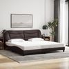 vidaXL Bettgestell mit LED ohne Matratze "Hvar" Dunkelbraun 200x200 cm Stoff 3213728 Bild 4