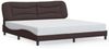 vidaXL Bettgestell mit LED ohne Matratze "Hvar" Dunkelbraun 200x200 cm Stoff 3213728 Bild 5