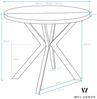 WFL GROUP Esstisch Vincento (1 Tisch), Runder Ausziehbar Tisch mit Tischrand schwarzes Dekor Bild 2
