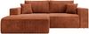 Selsey 'Farese Mini' Ecksofa mit Cordbezug, Schlaffunktion und Stauraum, Rostrot, links Bild 5
