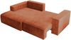 Selsey 'Farese Mini' Ecksofa mit Cordbezug, Schlaffunktion und Stauraum, Rostrot, links Bild 3