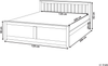 Bett mit Lattenrost Kiefernholz OLENDON 120 x 200 cm Braun Bild 2