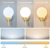 Nettlife Wandleuchte Innen Schlafzimmer Vintage Gold Glas Nachttischlampe Treppenhaus, ohne Leuchtmittel, Wandbeleuchtung für Flur Wohnzimmer Wall Bett Bild 4