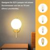 Nettlife Wandleuchte Innen Schlafzimmer Vintage Gold Glas Nachttischlampe Treppenhaus, ohne Leuchtmittel, Wandbeleuchtung für Flur Wohnzimmer Wall Bett Bild 3