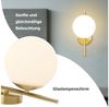 Nettlife Wandleuchte Innen Schlafzimmer Vintage Gold Glas Nachttischlampe Treppenhaus, ohne Leuchtmittel, Wandbeleuchtung für Flur Wohnzimmer Wall Bett Bild 2