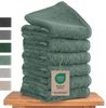 Hausfelder Handtücher Gästehandtücher (Hellgrün, 6 Gästehandtücher 50x30cm), (Set, 6-St), Maschinenwaschbar bis 60°C, bügelfrei und trocknergeeignet. Bild 4