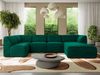 Modulares XXL-Ecksofa MODARO 5M, U-Form, Wohnlandschaft, 5-teilig, freistehend, Wohnzimmer Couch, HR-Schaumstoff - Dunkelgrün Velvet - Rechts Bild 5