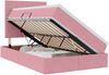 vidaXL Aufbewahrungsbett mit Matratze Rosa 120 x 200 cm Samt 3372026 Bild 2