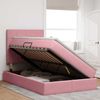 vidaXL Aufbewahrungsbett mit Matratze Rosa 120 x 200 cm Samt 3372026 Bild 4