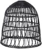 Geflochtener Lampenschirm ,Knute, aus Rattan, groß, schwarz, E27, outdoor Bild 1