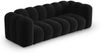 Micadoni Sofa Lupine 3-Sitzer Samtstoff Salvador Schwarz Bild 2