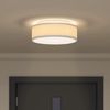 vidaXL Deckenlampe mit Strahlern Grau 38 x 38 x 13,5 cm Stoff 42001208 Bild 4