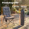 HOMECALL Campingstuhl Faltbar Hochlehner Luxus Klappstuhl mit 4,5cm Dicke Gepolstert (150kg Belastbar mit 4 Positionen Verstellbar Angelstuhl, 2 St), für Garten Balkon Wohnmobil Bild 2