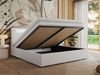 Polsterbett GOLD 5 CLASSIC 160 x 200 cm mit LED-Beleuchtung & Bettkasten, Doppelbett inkl. Lattenrost, Metall-Lift-System & Stauraum, Multipocket Matratze - Weiß Kunstleder - ELORI LUX Bild 3