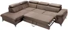 Vente-unique - SAMARA Sofa SamtStoff Schokoladenbraun - B 221 cm x H 75 cm x L 275 cm Bild 4