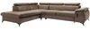 Vente-unique - SAMARA Sofa SamtStoff Schokoladenbraun - B 221 cm x H 75 cm x L 275 cm Bild 2