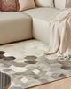 Teppich Kuhfell grau / weiß 140x200 cm geometrisches Muster Kurzflor SASON Bild 3