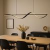 LED Hängeleuchten, Metall, Schwarz, Höhenverstellbar, L 120 cm Bild 2