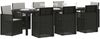 vidaXL Garten Essgruppe mit Kissen 9 pcs Anthrazit und Hellgrau PP 3430090 Bild 3