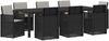 vidaXL Garten Essgruppe mit Kissen 9 pcs Anthrazit und Hellgrau PP 3430090 Bild 2