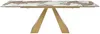 Vente-unique - LOZIPA Esstisch GlasKeramik SchokoladenbraunWeißGold - B 90 cm x H 76 cm x L 200 cm160 cm240 cm Bild 5