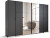 rauch Kleiderschrank, Dreh- und Schwebetürenschrank KRONACH, 4-türig, 2 Spiegeltüren teilaufgelegt, Grau metallic, 311 x 210 x 59 cm Bild 3