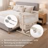 lionelo Baby-Reisebett JODIE, 3in1 Beistell/freistehend/Wiege/6 Stufen/Netzseiten/4 Rollen Bild 4