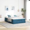 vidaXL Ottoman-Bett mit Matratze Dunkelblau 140x200 cm Samt 3311193 Bild 3