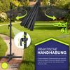tillvex® Sonnenschirm verstellbar mit Kurbel, 360° drehbar, Polyester / Aluminium anthrazit, Ø 300 cm Bild 3