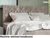 MEBLINI Boxspringbett BILBAO 140x200 cm mit Bettkasten – H4/Dunkelbeige Samt Polsterbett - Gepolstert Doppelbett mit Matratze und Topper - Polsterbett mit Stauraum - Bett mit Kopfteil – Stauraumbett Bild 4