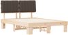 vidaXL Bettgestell mit gepolstertem Kopfteil Taupe 140 x 190 cm 877497 Bild 4