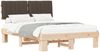 vidaXL Bettgestell mit gepolstertem Kopfteil Taupe 140 x 190 cm 877497 Bild 2