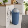 Abfalleimer Schwingdeckeleimer Mülleimer 50 Liter Blau Bild 2