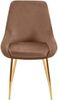 2er Set Esszimmerstuhl PUNAR - Samt Braun 50x53x86 cm Gold | Essstühle Esszimmerstühle Küchenstühle Wohnzimmerstühle Bild 3