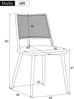 Esszimmerstuhl B 45 x T 54 x H 80 cm mit Rattanoptik und PU-Sitzkissen, 6er-Set Bild 3